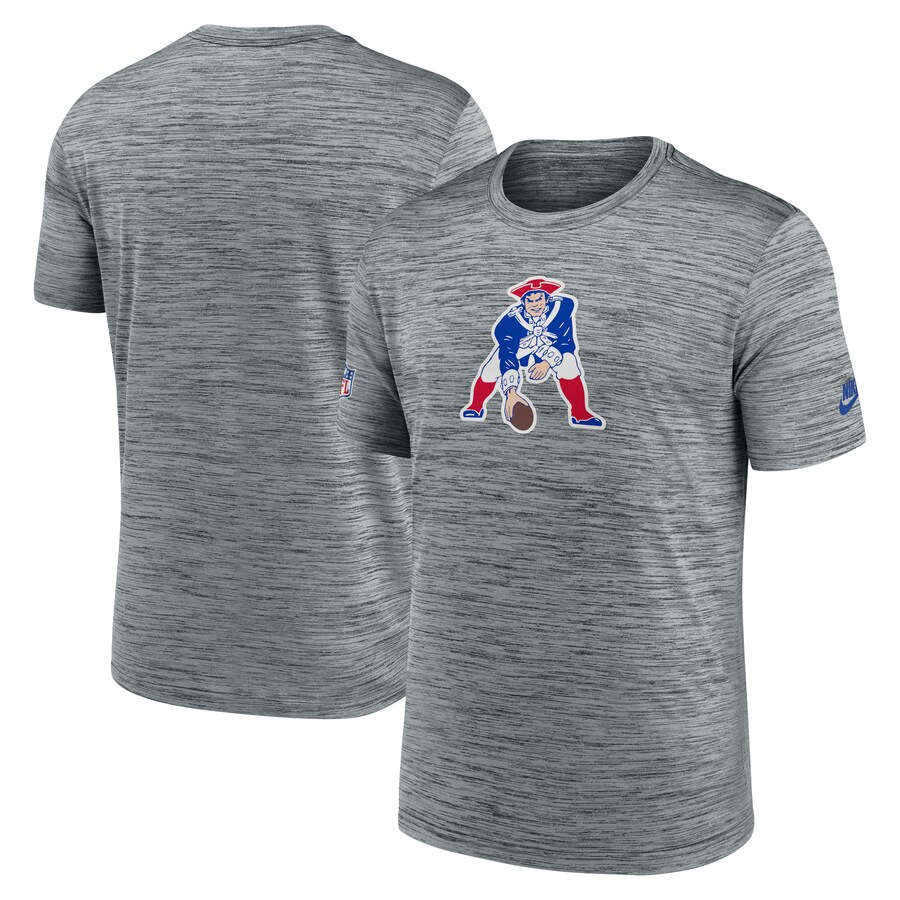 Men's New England Patriots Nike Gray Velocity Alternate Logo Performance T-Shirt