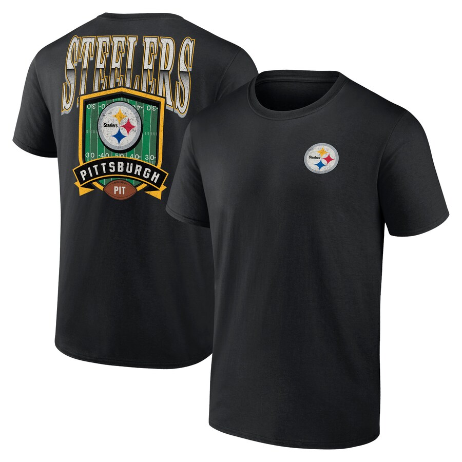 Men's Pittsburgh Steelers Black Full Range T-Shirt