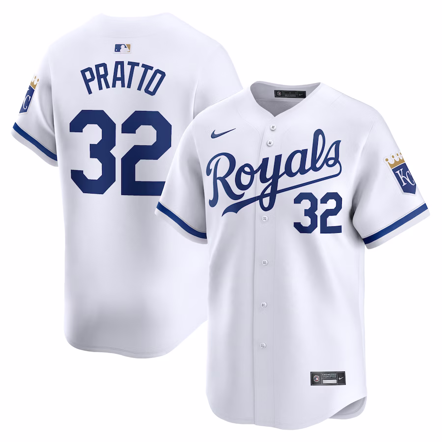 Men's Kansas City Royals Nick Pratto Nike White Home Limited Player Jersey