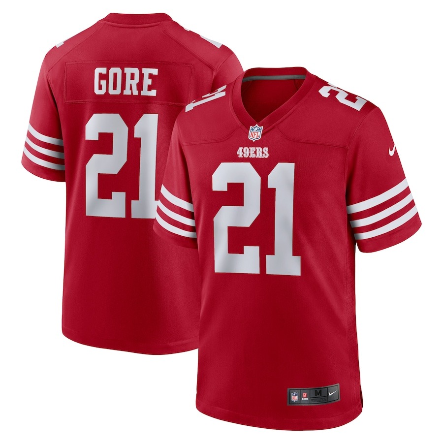 Men's San Francisco 49ers Frank Gore Nike Scarlet Retired Player Game Jersey