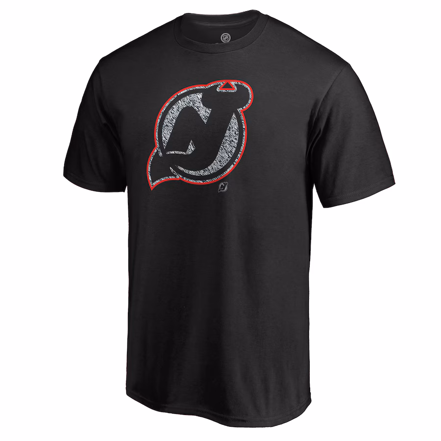 Men's New Jersey Devils Black Static Logo T-Shirt