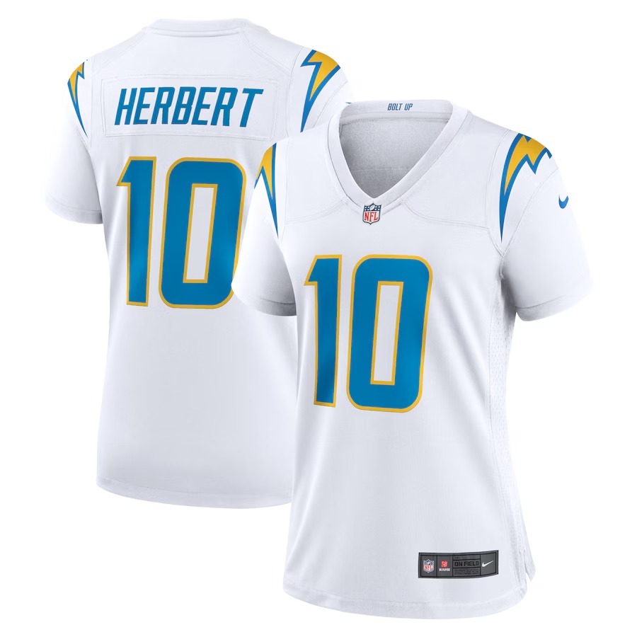 Women's Los Angeles Chargers Justin Herbert Nike White Game Jersey