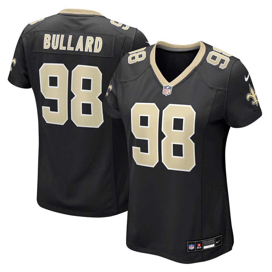 Women's New Orleans Saints Jonathan Bullard Nike Black Team Game Jersey