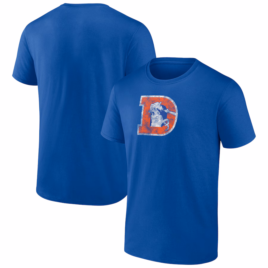Men's Denver Broncos  Royal Throwback T-Shirt