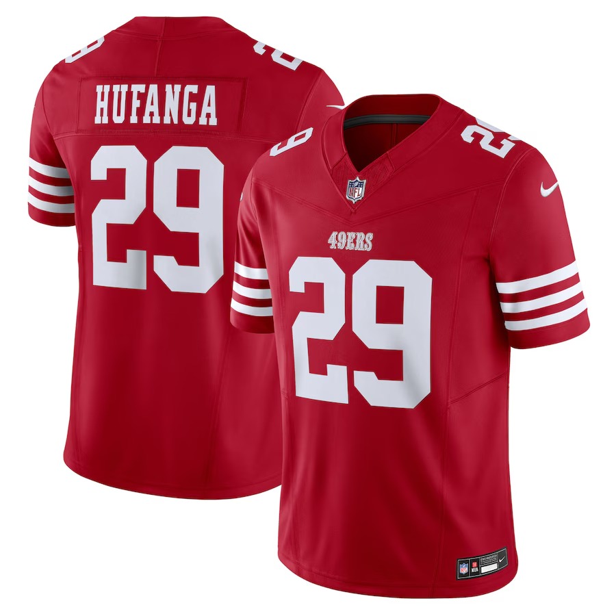 Men's San Francisco 49ers Talanoa Hufanga Nike Scarlet Vapor F.U.S.E. Limited Jersey