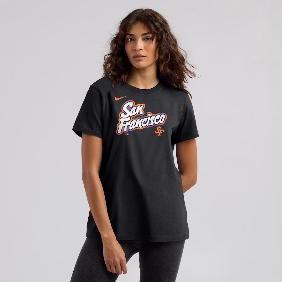 Women's San Francisco Giants Nike Black 2025 City Connect Wordmark T-Shirt