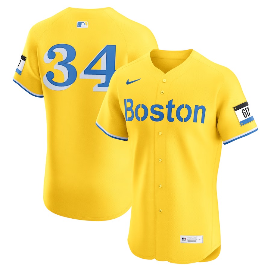 Men's Boston Red Sox David Ortiz Nike Gold City Connect Elite Jersey