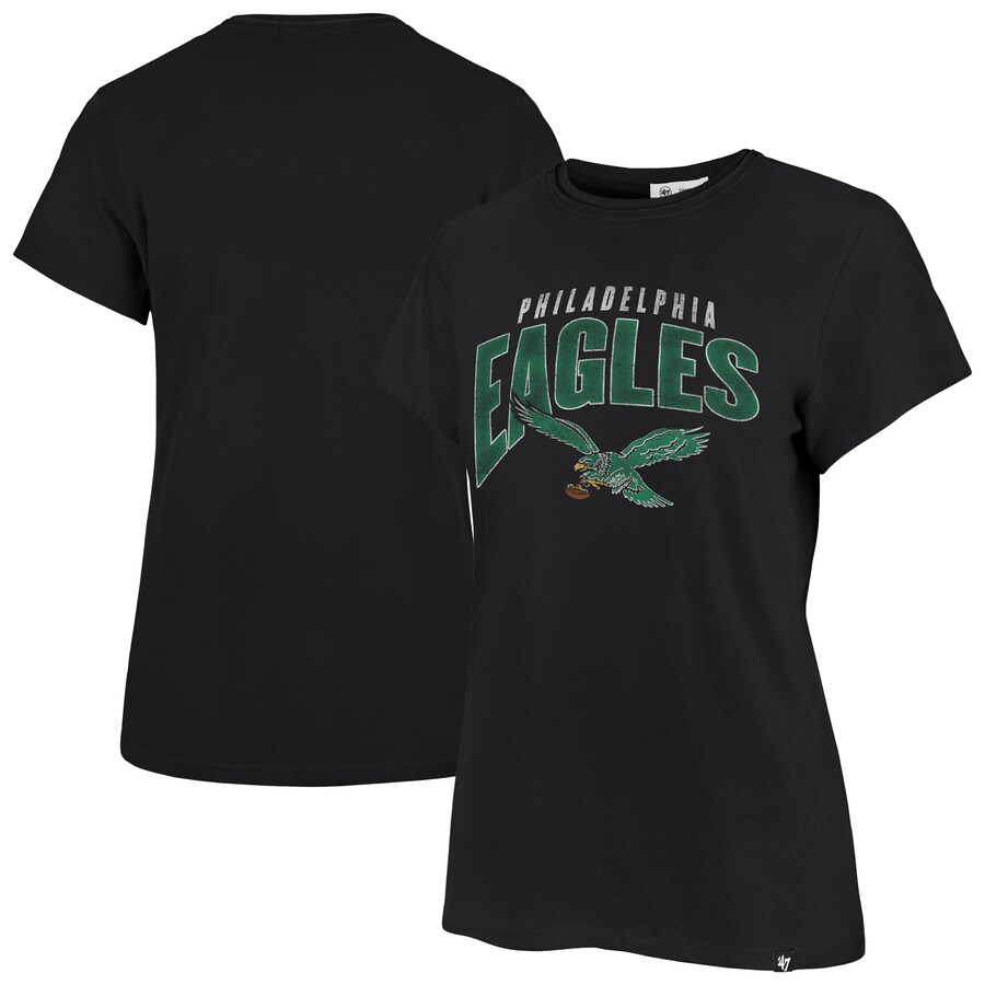 Women's Philadelphia Eagles '47 Black Treasure Frankie T-Shirt