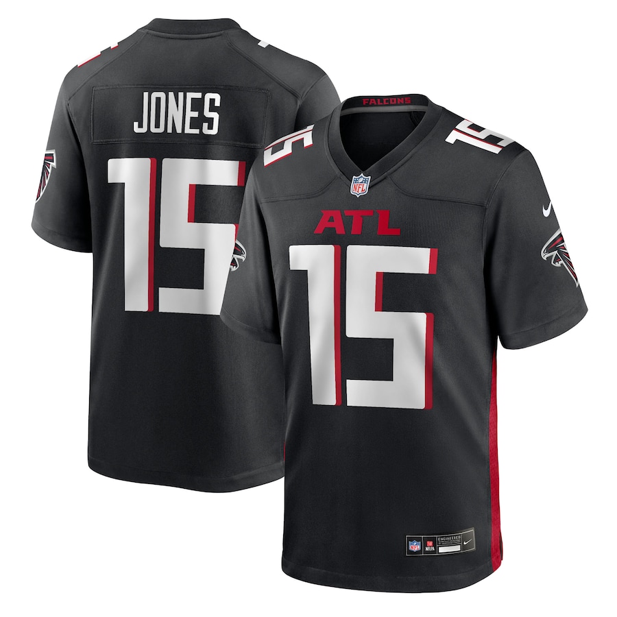 Men's Atlanta Falcons Emory Jones Nike Black Team Game Jersey