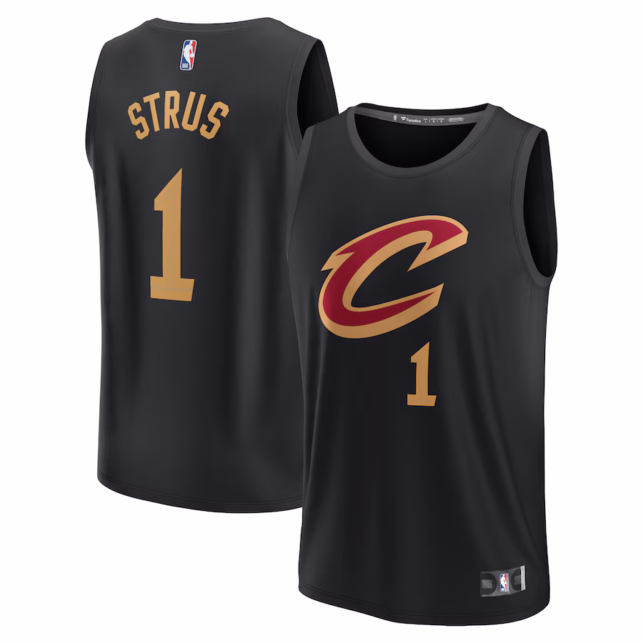 Men's Cleveland Cavaliers Max Strus Fanatics Black Fast Break Replica Player Jersey - Statement Edition