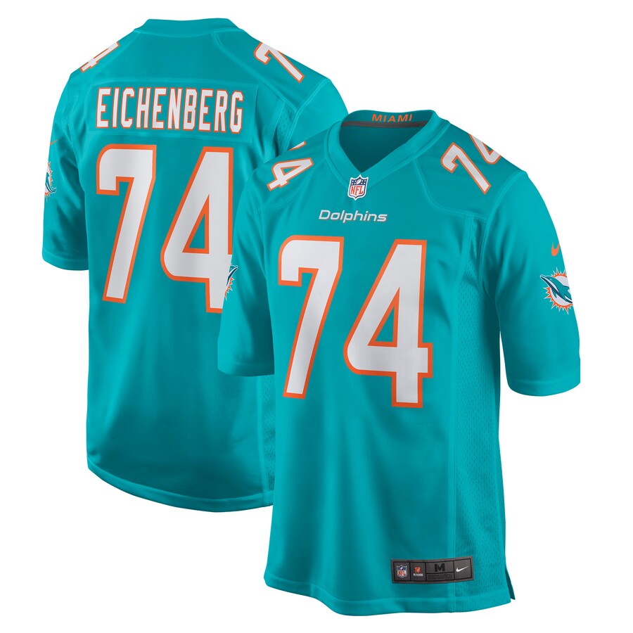 Men's Miami Dolphins Liam Eichenberg Nike Aqua Game Jersey