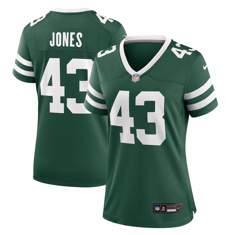 Women's New York Jets Cam Jones Nike Legacy Green Team Game Jersey