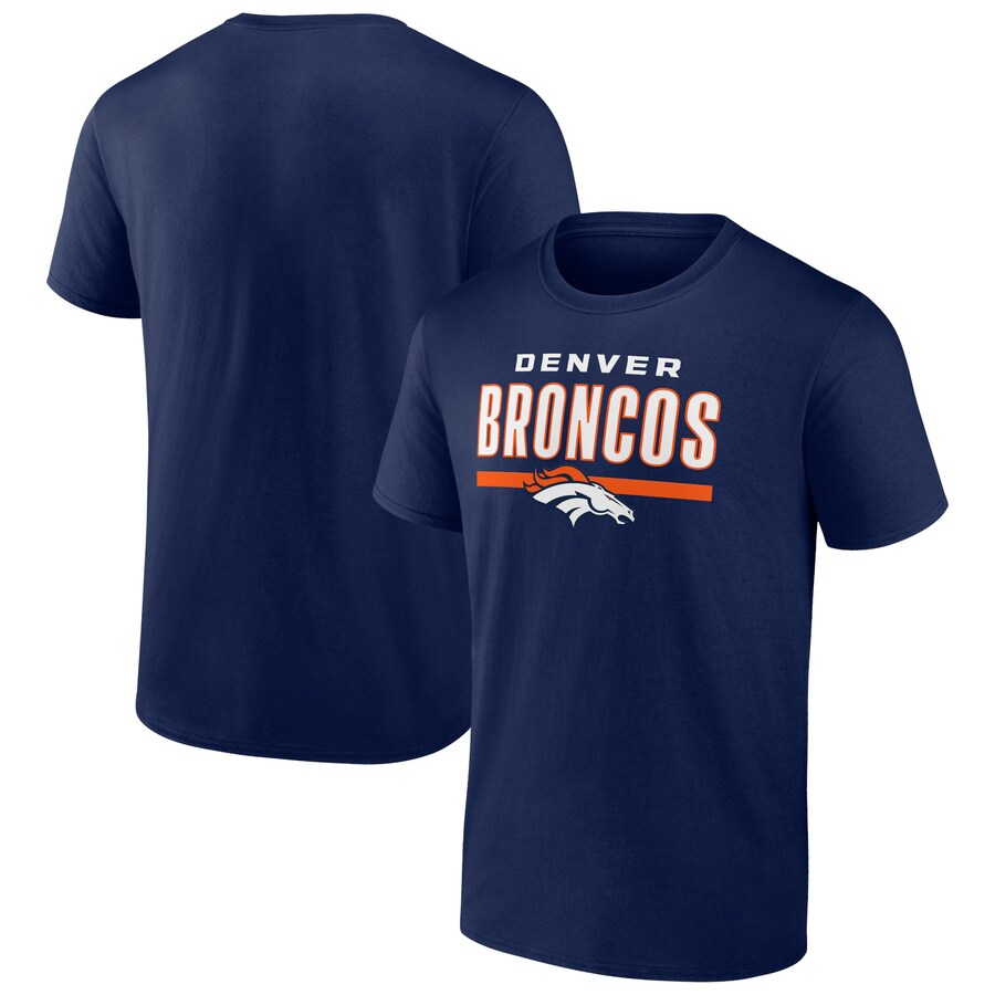 Men's Denver Broncos Navy Speed & Agility T-Shirt