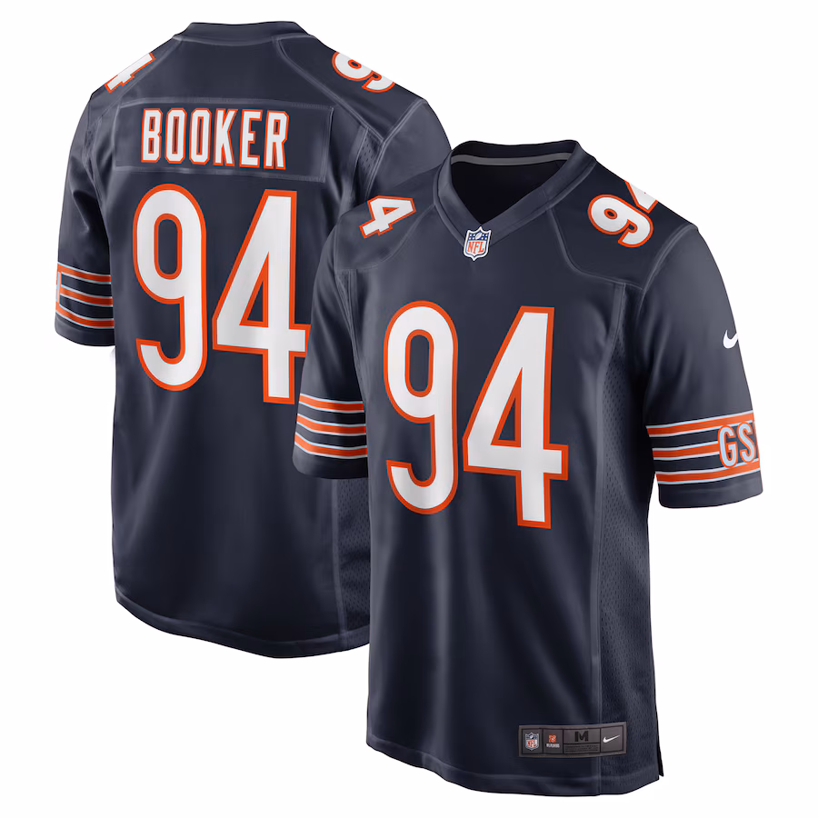 Men's Chicago Bears Austin Booker Nike Navy Game Jersey