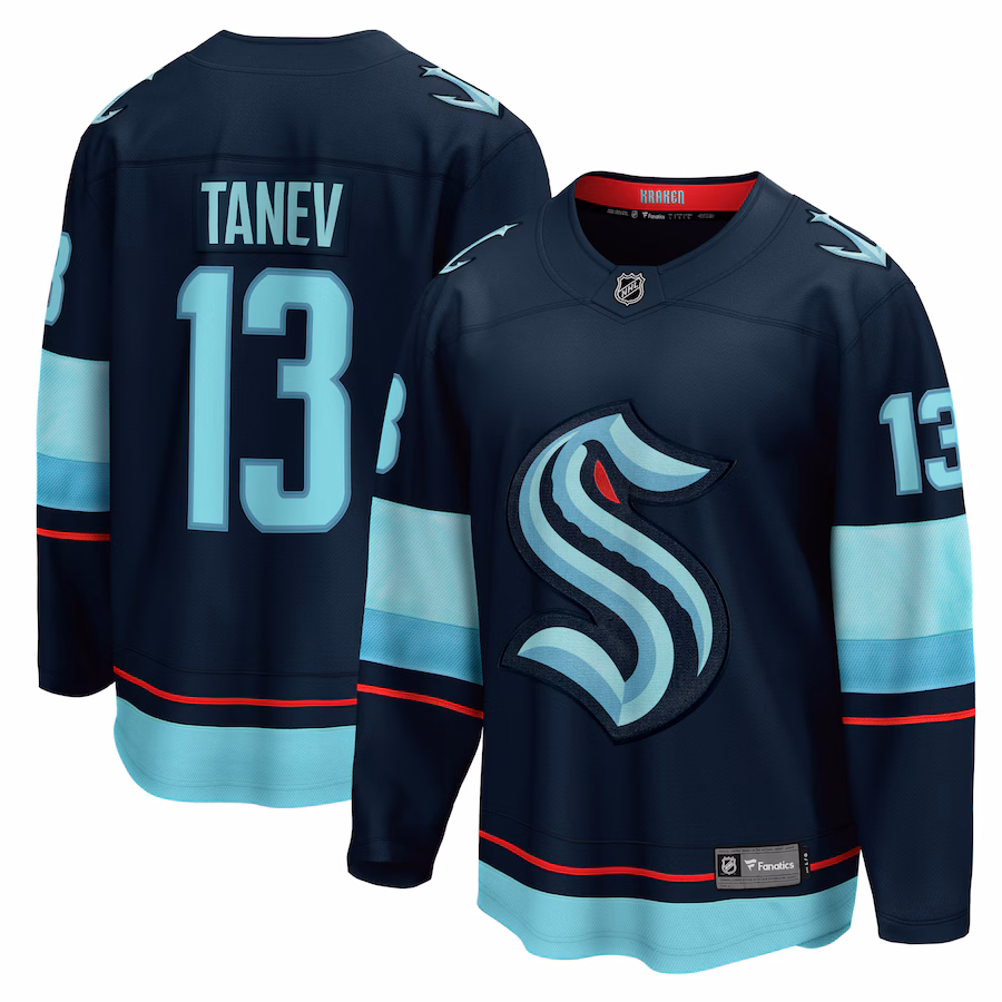 Men's Seattle Kraken Brandon Tanev Fanatics Navy Home Breakaway Player Jersey