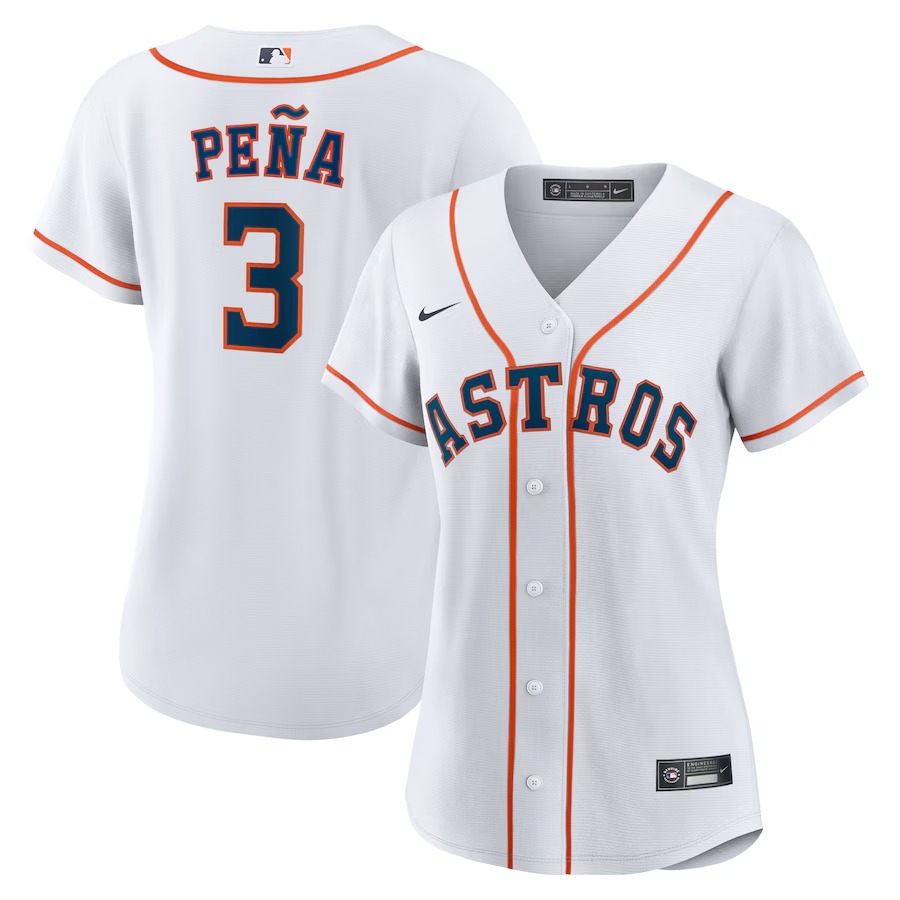 Women's Houston Astros Jeremy Peña Nike White Home Replica Jersey