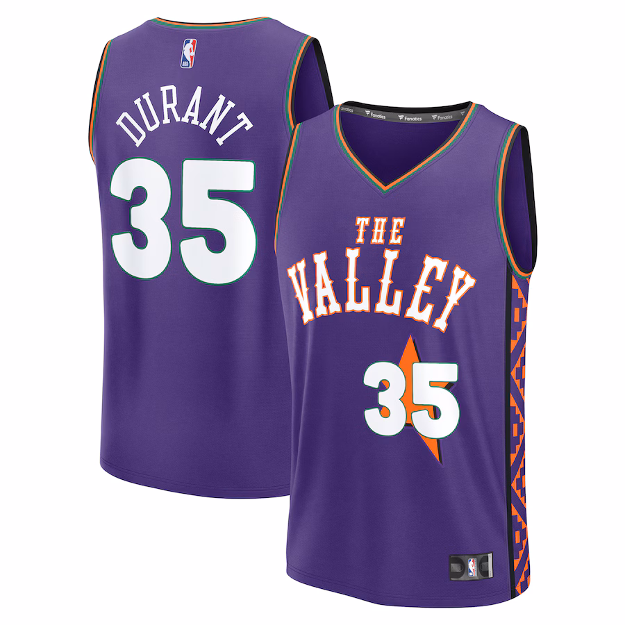 Men's Phoenix Suns Kevin Durant Fanatics Purple 2024/25 Fast Break Player Jersey - City Edition