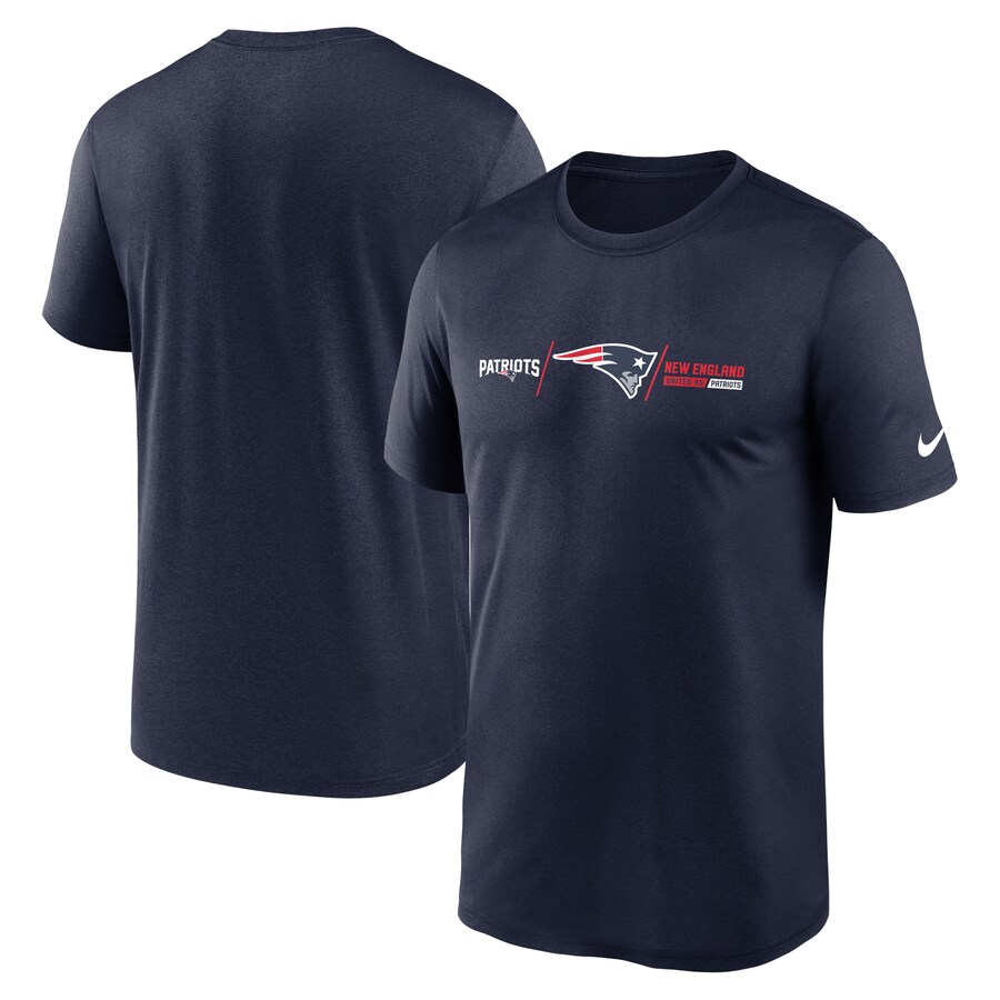 Men's New England Patriots Nike Navy Horizontal Lockup Legend T-Shirt