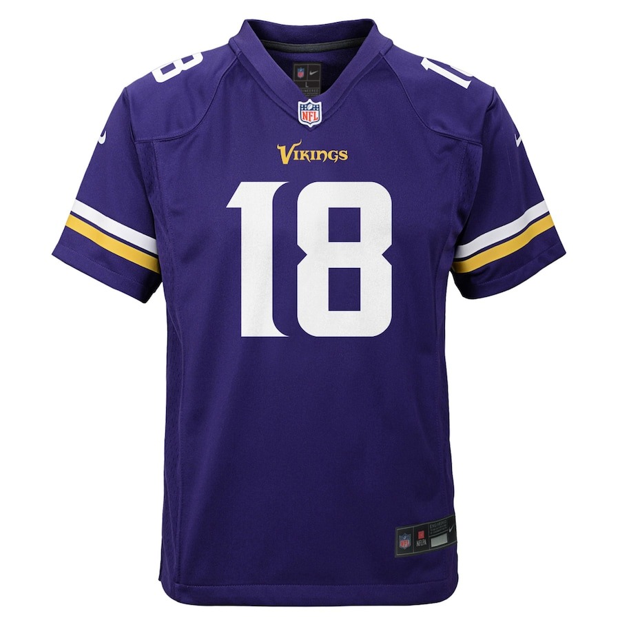 Youth Minnesota Vikings Justin Jefferson Nike Purple Game Jersey