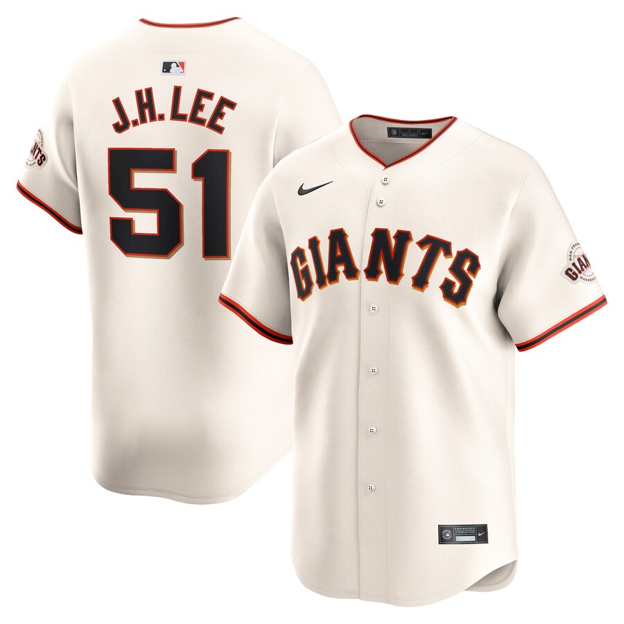 Men's San Francisco Giants Jung Hoo Lee Nike Cream Home Limited Player Jersey