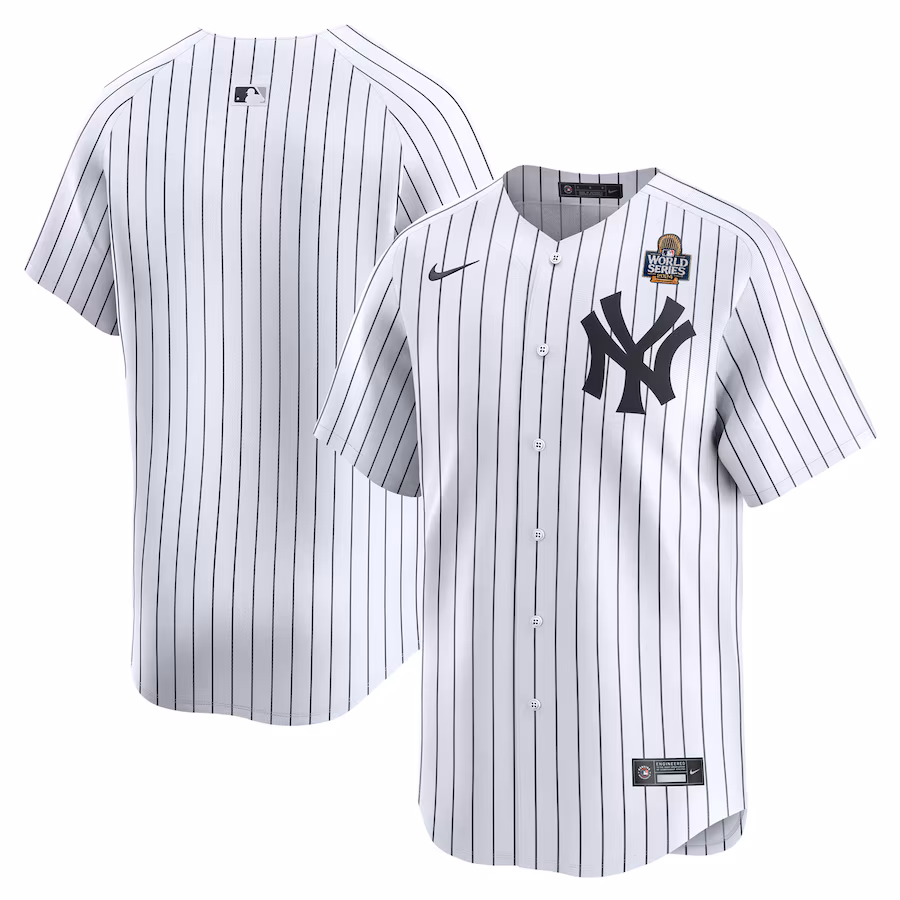 Men's New York Yankees Nike White 2024 World Series Home Limited Jersey
