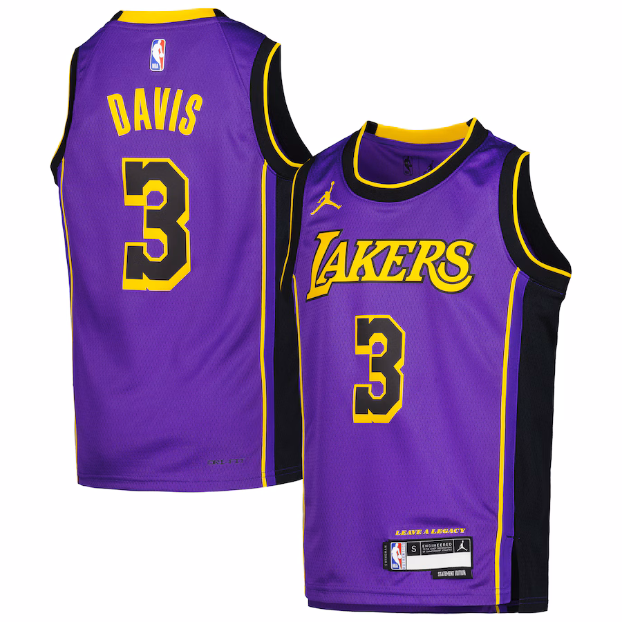 Youth Los Angeles Lakers Anthony Davis Jordan Brand Purple Swingman Jersey - Statement Edition