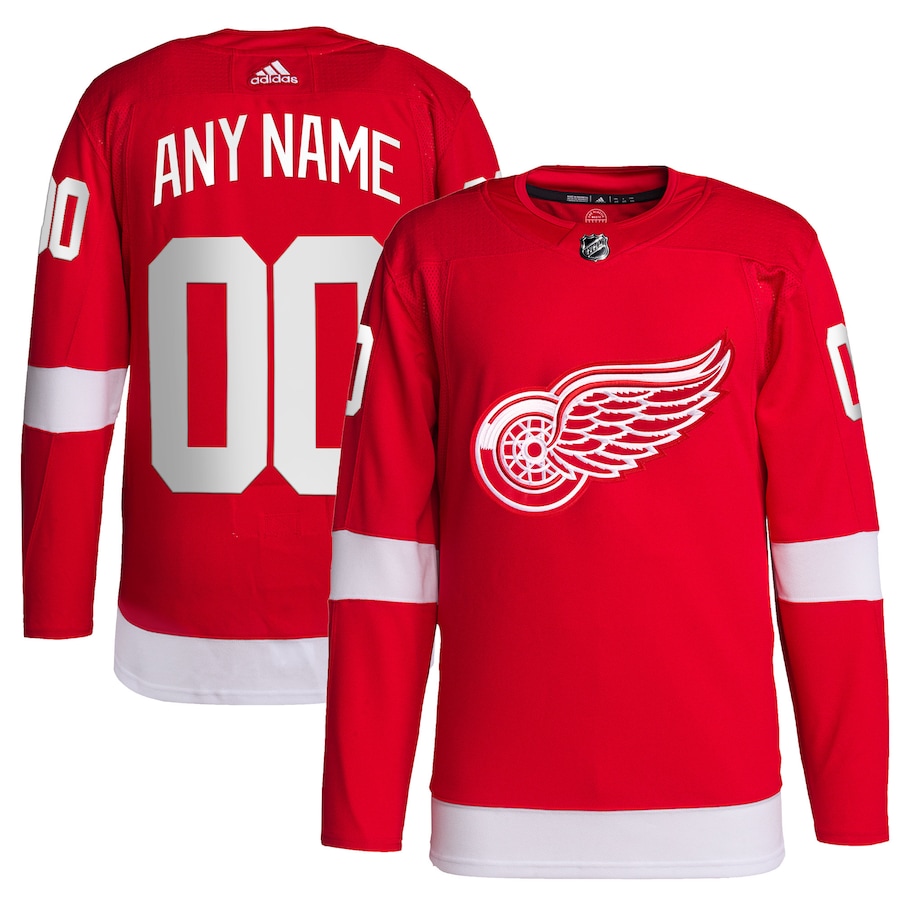 Men's Detroit Red Wings adidas Red Home Primegreen Authentic Custom Jersey