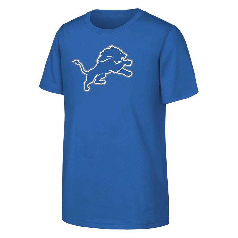 Youth Detroit Lions Blue Primary Logo T-Shirt