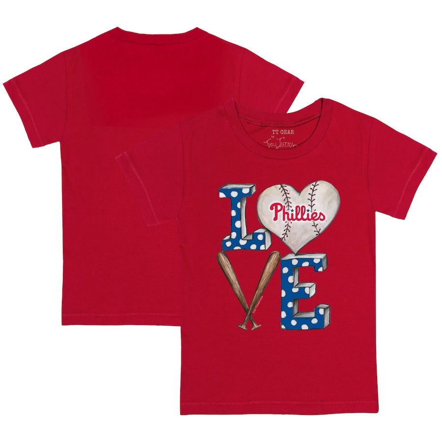 Youth Philadelphia Phillies Tiny Turnip Red Baseball Love T-Shirt