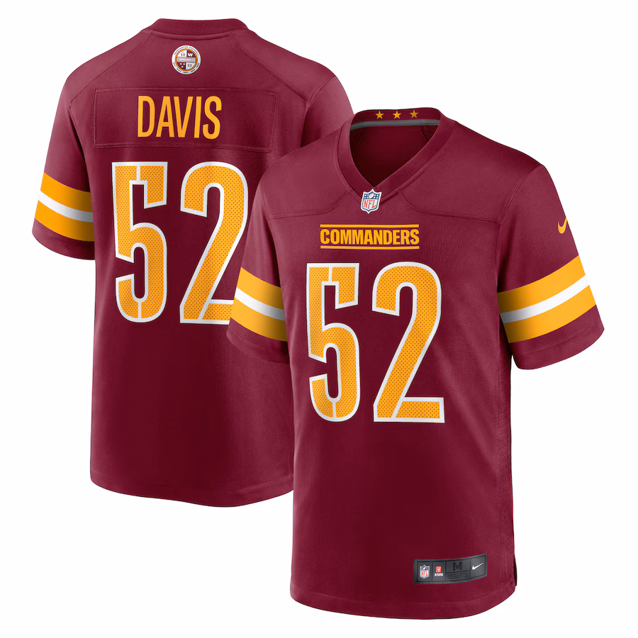 Men's Washington Commanders Jamin Davis Nike Burgundy Game Jersey