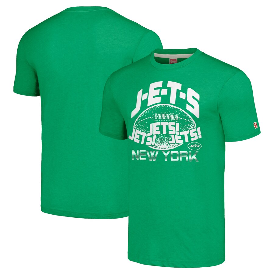 Unisex New York Jets  Homage Green J-E-T-S Tri-Blend T-Shirt