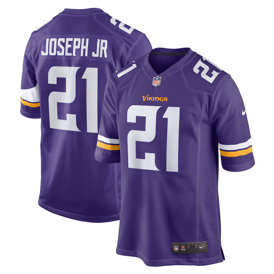 Men's Minnesota Vikings Kelvin Joseph Jr. Nike Purple Team Game Jersey