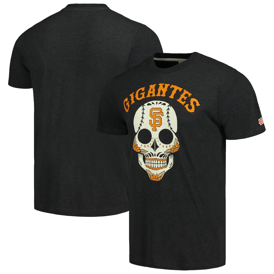 Men's San Francisco Giants Homage Charcoal Gigantes Hyper Local Tri-Blend T-Shirt