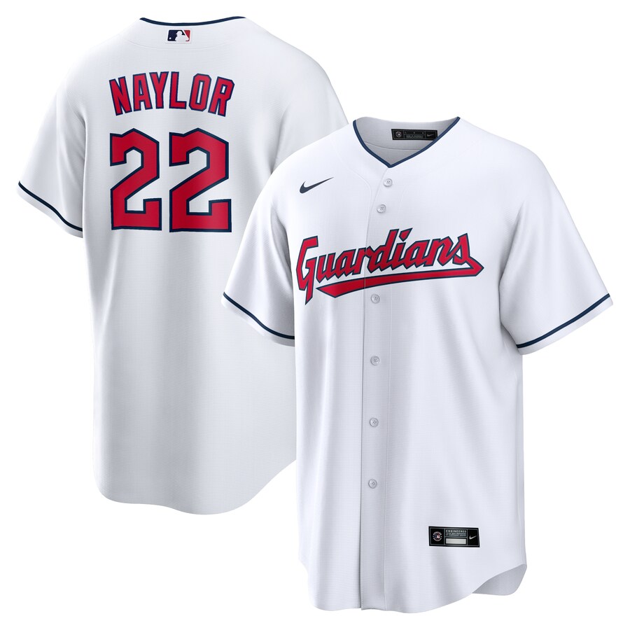 Men's Cleveland Guardians Josh Naylor Nike White Home Replica Jersey