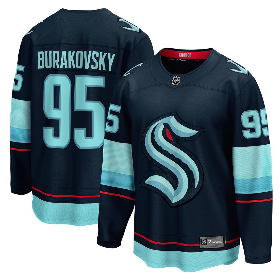Men's Seattle Kraken Andre Burakovsky Fanatics Branded Navy Home Breakaway Player Jersey