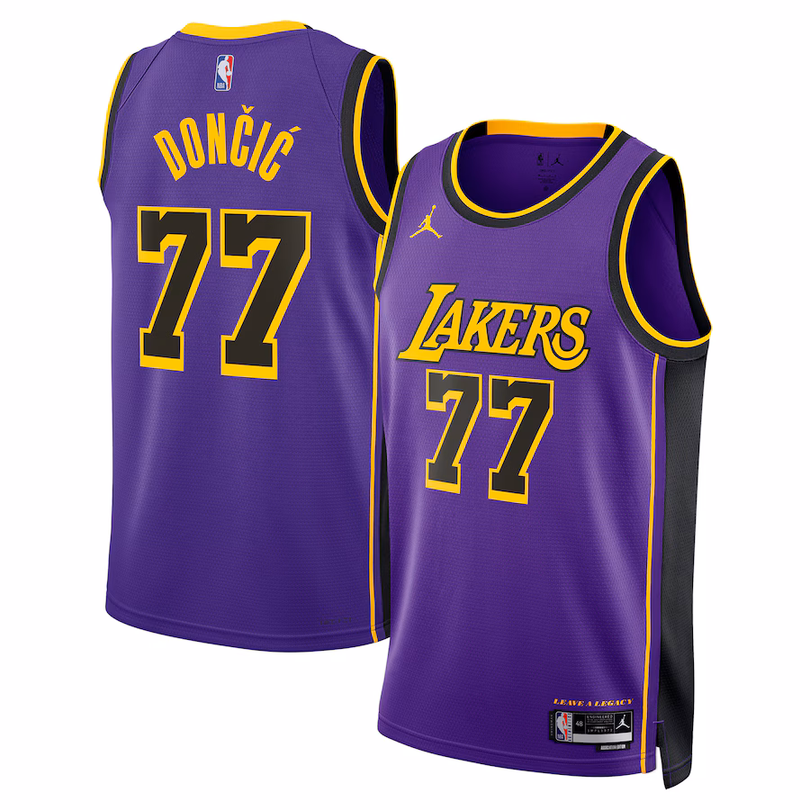 Unisex Los Angeles Lakers Luka Dončić Jordan Brand Purple Swingman Jersey - Statement Edition