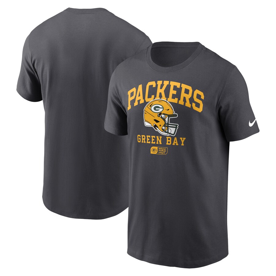 Men's Green Bay Packers Nike Anthracite Helmet Essential T-Shirt