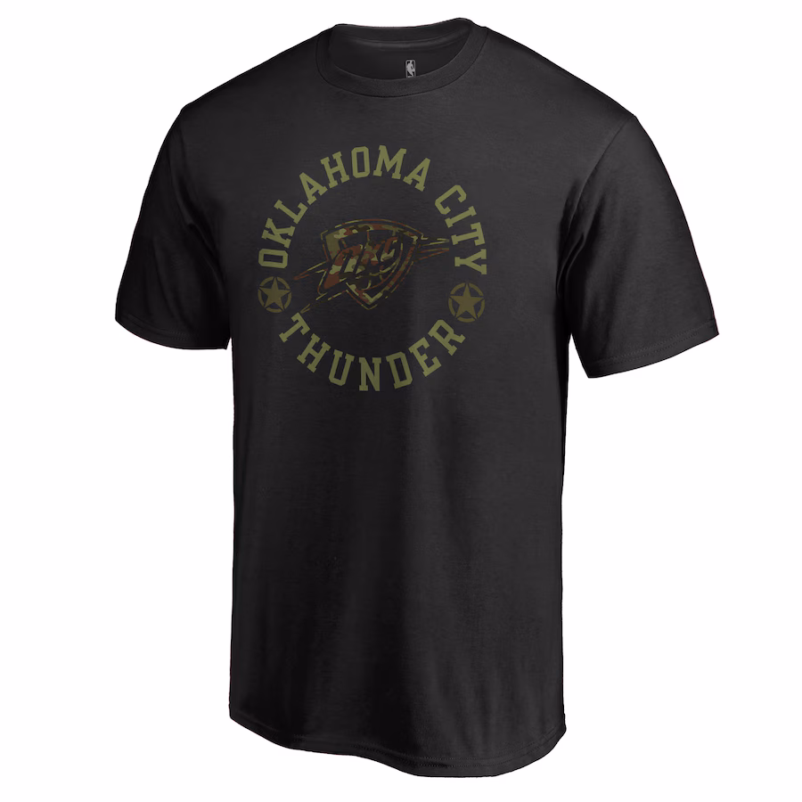 Men's Oklahoma City Thunder Black Liberty T-Shirt