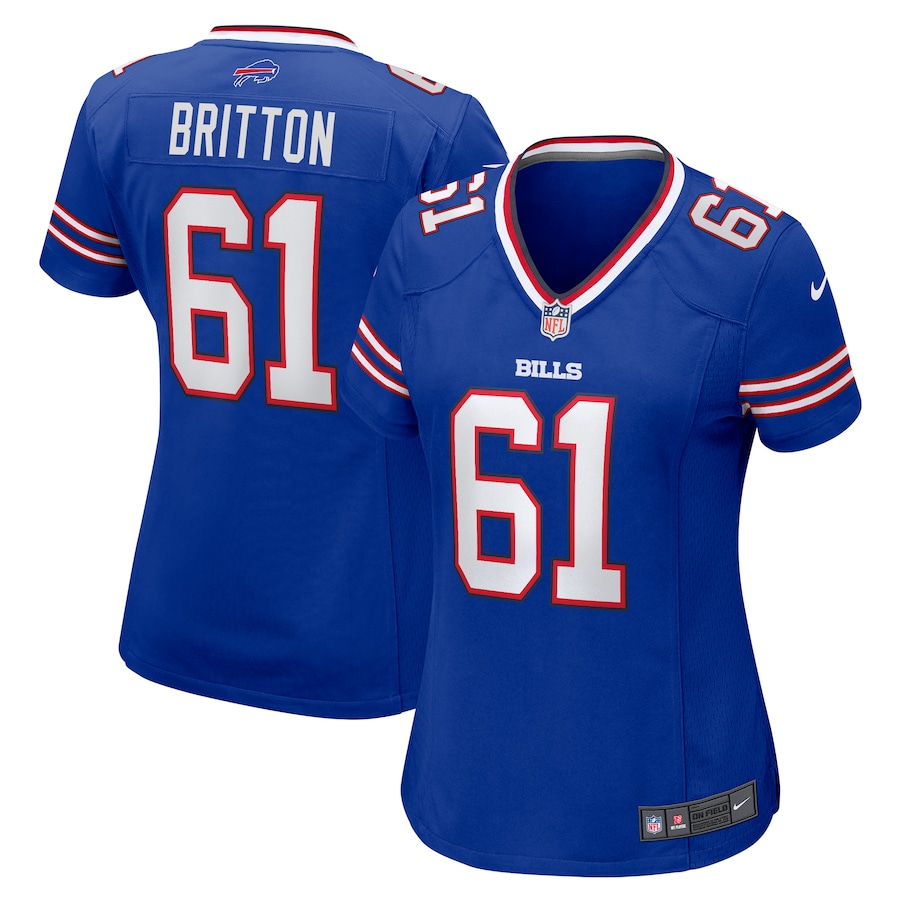 Women's Buffalo Bills Gunner Britton Nike  Royal Game Jersey