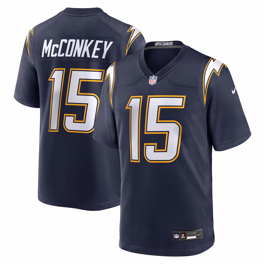Men's Los Angeles Chargers Ladd McConkey Nike Navy Alternate Super Chargers Game Player Jersey