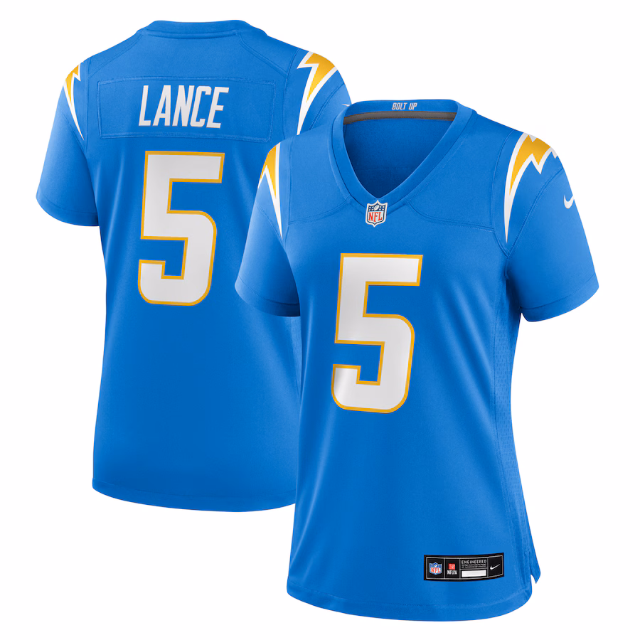 Women's Los Angeles Chargers Trey Lance Nike Powder Blue Team Game Jersey