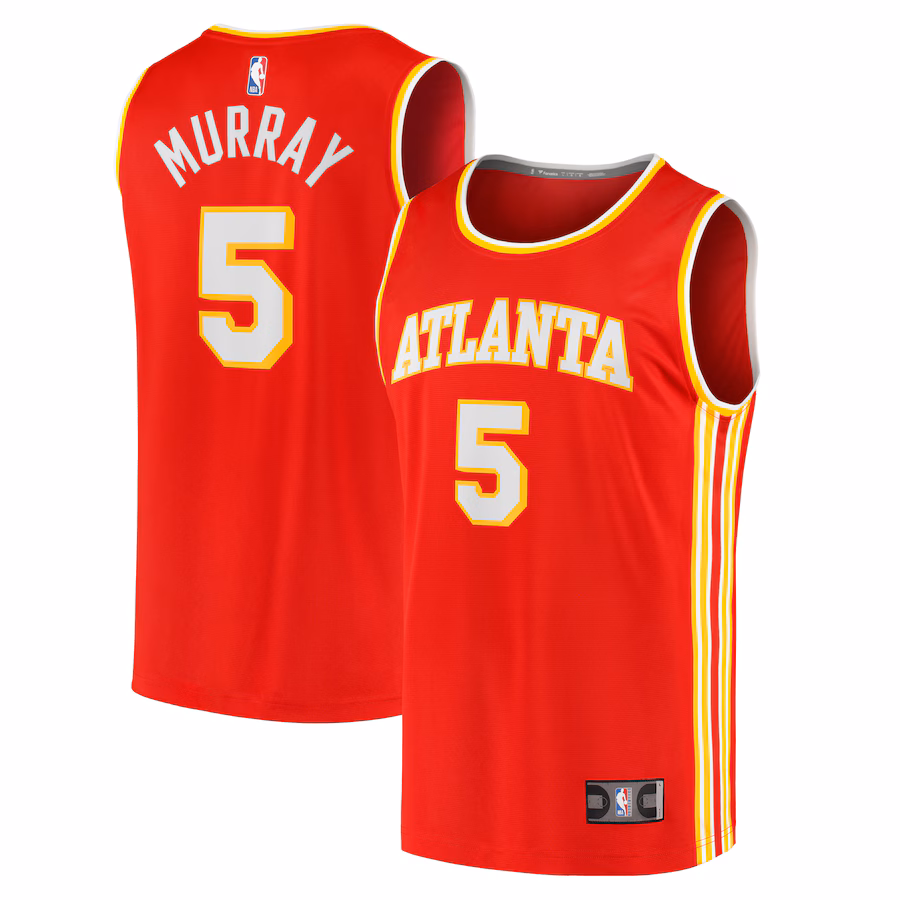Men's Atlanta Hawks Dejounte Murray Fanatics Red Fast Break Replica Jersey - Icon Edition