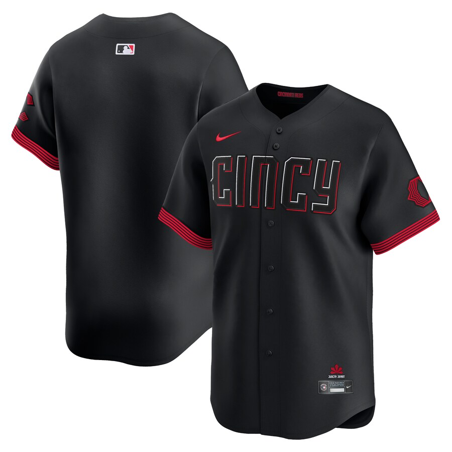 Men's Cincinnati Reds  Nike Black City Connect Elite Jersey