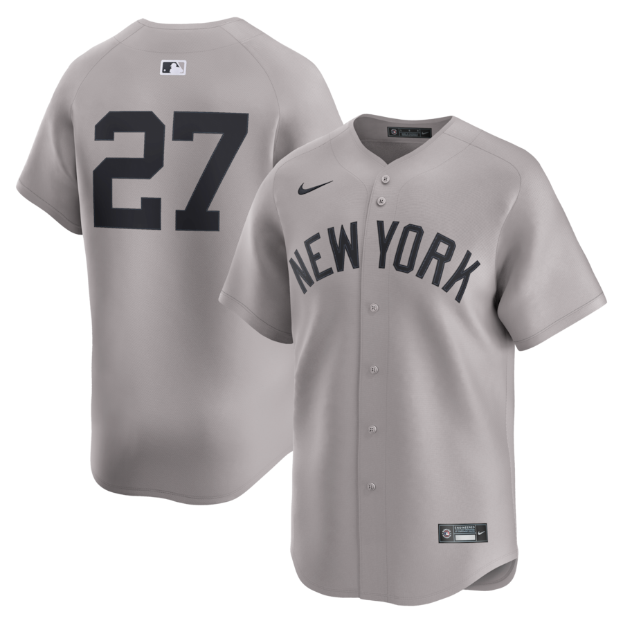 Men's New York Yankees Giancarlo Stanton Nike Gray Road Limited Player Jersey