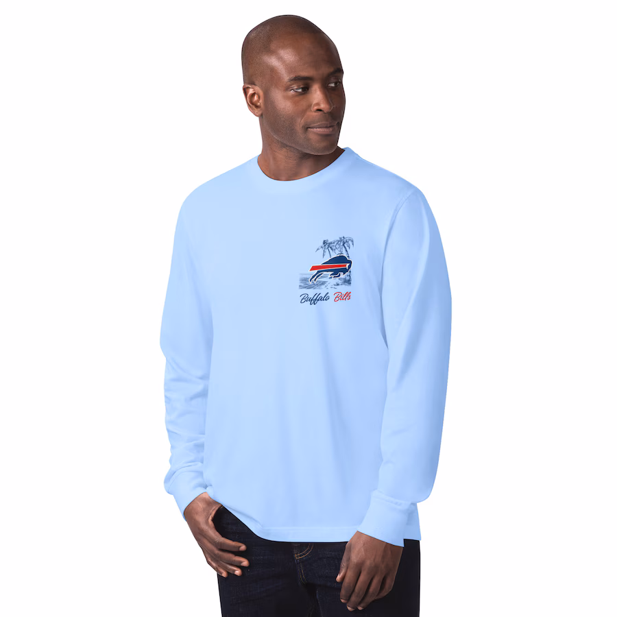 Men's Buffalo Bills Margaritaville Light Blue It's Five O'Clock Somewhere Long Sleeve T-Shirt