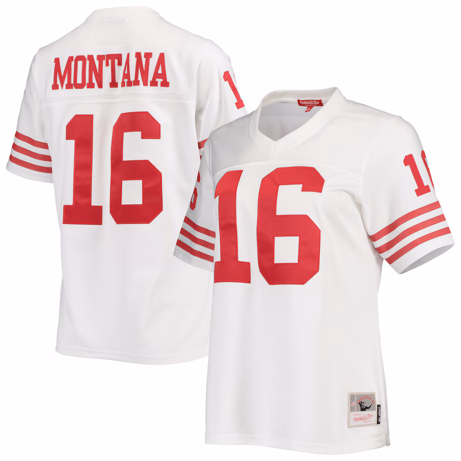 Women's San Francisco 49ers Joe Montana Mitchell & Ness White Legacy Replica Player Jersey