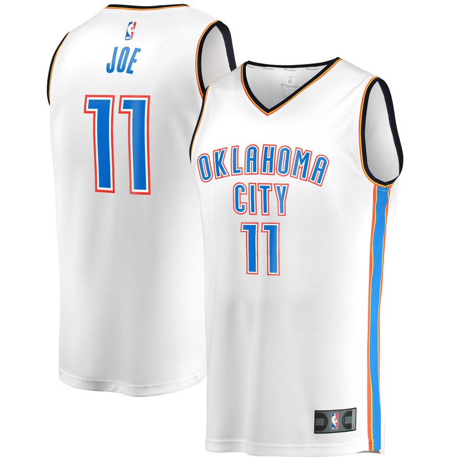 Men's Oklahoma City Thunder Isaiah Joe Fanatics White Fast Break Player Jersey - Association Edition