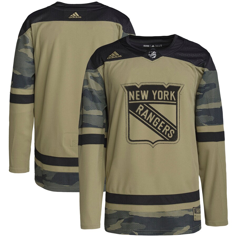 Men's New York Rangers adidas Camo Military Appreciation Team Authentic Practice Jersey