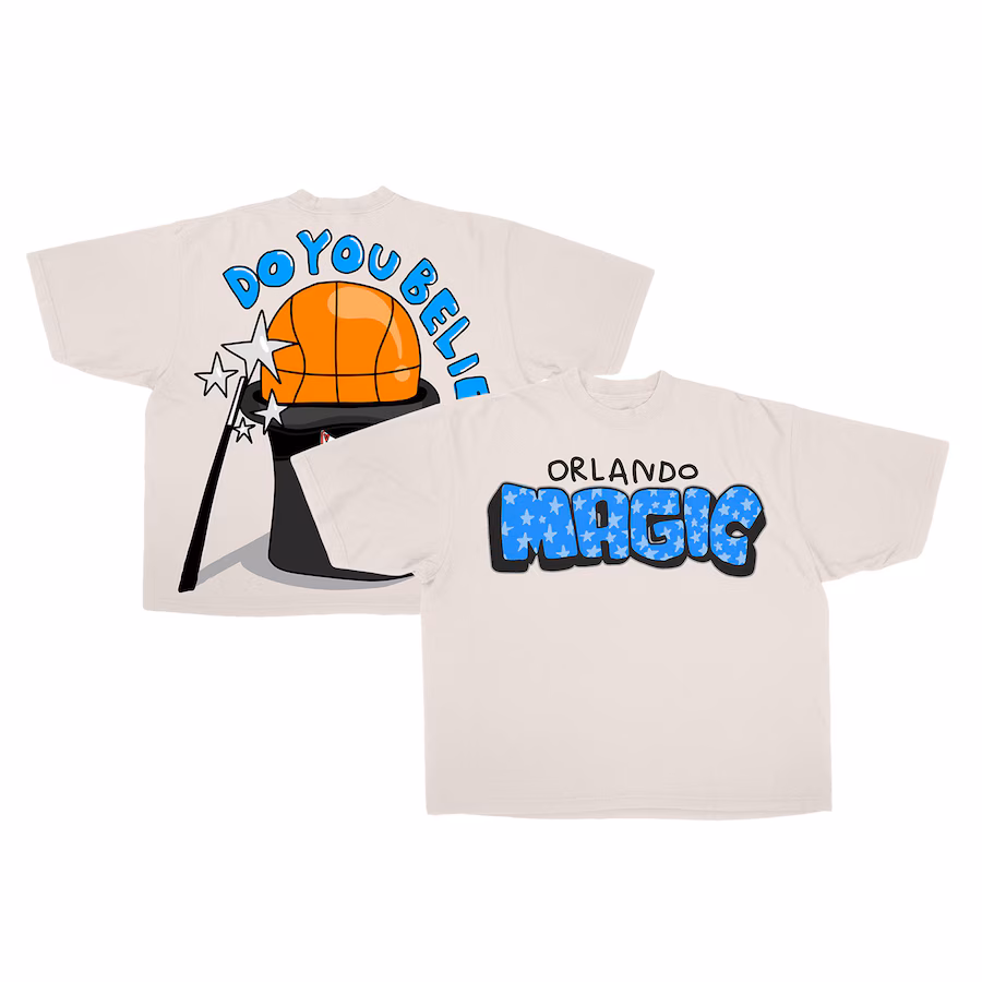 Unisex Orlando Magic  Tan I Believe In Magic Premium Vintage Boxy T-Shirt