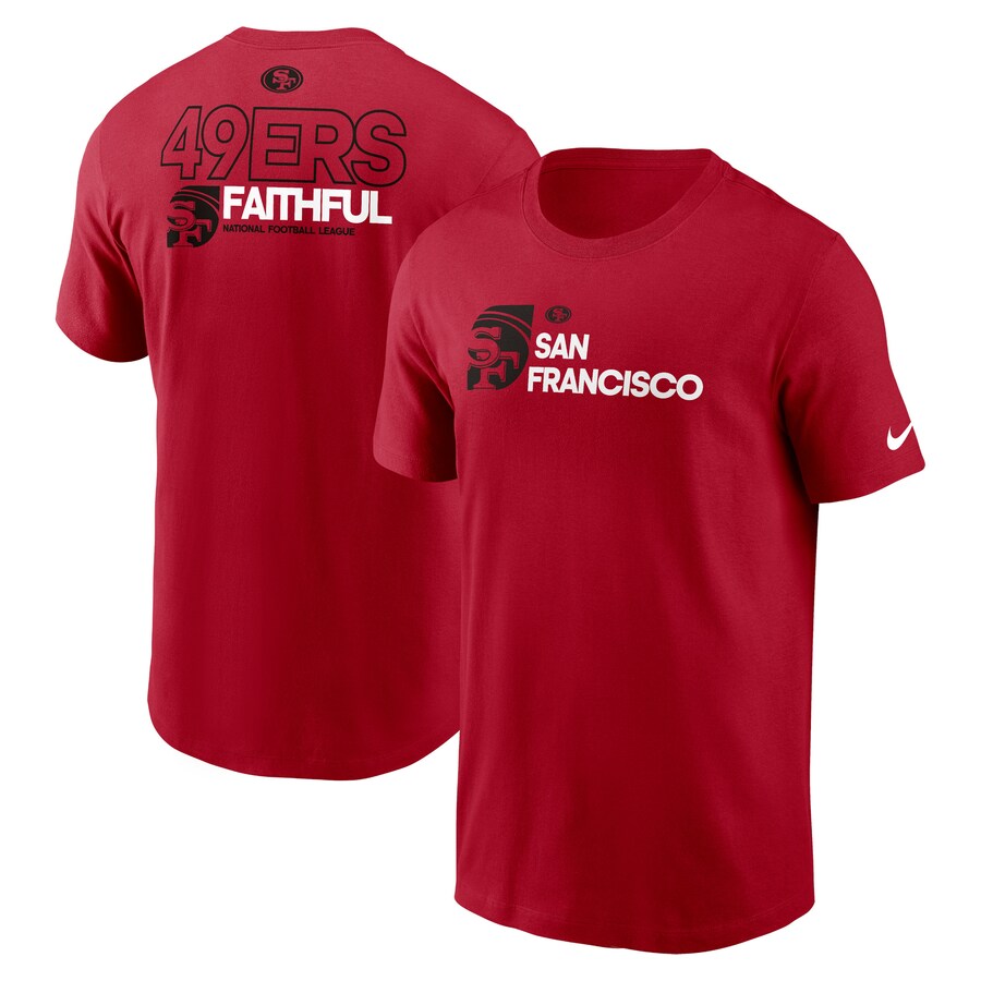 Men's San Francisco 49ers Nike Scarlet Outline T-Shirt